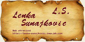 Lenka Sunajković vizit kartica